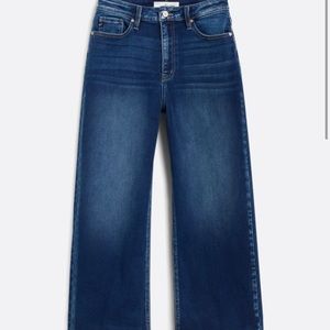 Kan Can Rome High Rise Wide leg Crop jean